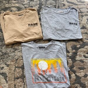 Bass Outdoor Tan and Gray Graphic Tees